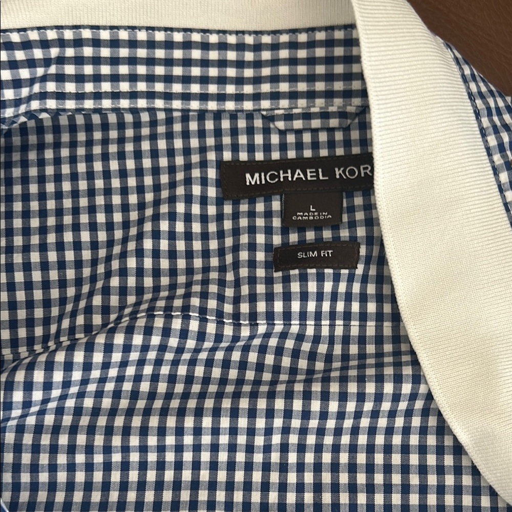Men's Black and White Checkered Shirt - Picture 2 of 2